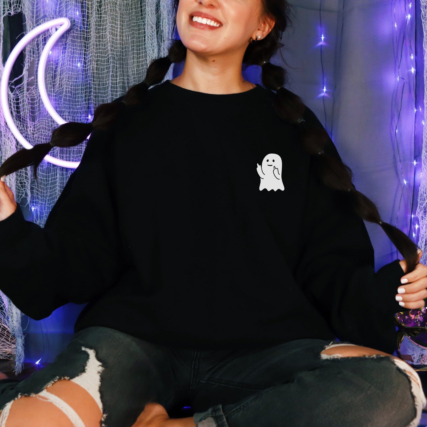 Mini Ghost Long Sleeve Tee